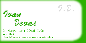ivan devai business card